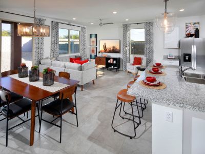 Easily gather family and friends in the Leslie floorplan's great room.