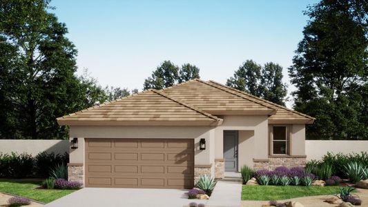 Prairie Elevation with Optional Stone | Madera | Wildera – Canyon Series | New Homes in San Tan Valley, AZ | Landsea Homes