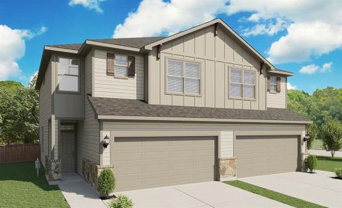 New construction Townhouse house 7104B Sparkling Light Dr, Del Valle, TX 78617 Townhome Series - Acadia E- photo 0