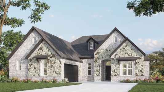 Elevation C with Stone | Concept 2050 at Massey Meadows in Midlothian, TX by Landsea Homes