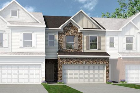 New construction Townhouse house 11 Preston Towns Drive, Powder Springs, GA 30127 The Norwood II- photo 0