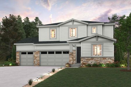 New construction Single-Family house 10795 Hanging Lake Way, Parker, CO 80138 Aster- photo 0