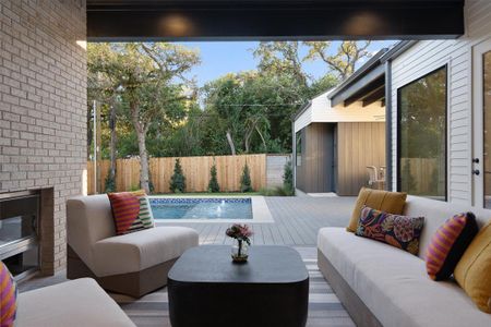 Outdoor Sitting Area with Fireplace