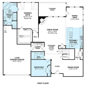 The Cameron floor plan by K. Hovnanian Homes. 1st Floor shown. *Prices, plans, dimensions, features, specifications, materials, and availability of homes or communities are subject to change without notice or obligation.