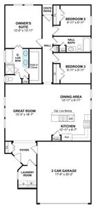 The George floor plan by K. Hovnanian® Homes. 2nd Floor shown. *Prices, plans, dimensions, features, specifications, materials, and availability of homes or communities are subject to change without notice or obligation.