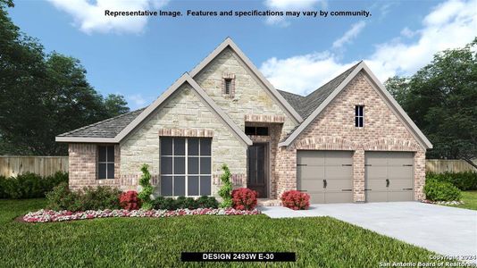 New construction Single-Family house 3106 Bee Hill, Schertz, TX 78108 Design 2493W- photo 0