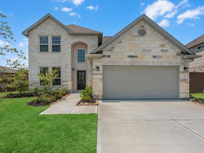 New construction Single-Family house 140 Water Grass Trail, Clute, TX 77531 The Sandown- photo 0