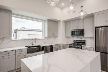 Contemporary kitchen with all appliances included!