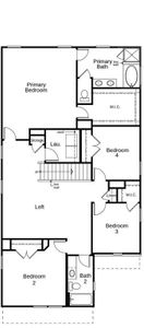 This floor plan features 4 bedrooms, 2 full baths, 1 half bath, and over 2,600 square feet of living space.