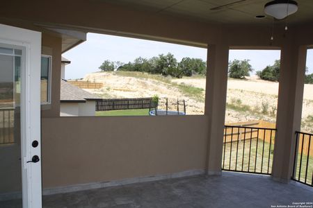New construction Single-Family house 3591 King Terrace, Bulverde, TX 78163 Fuschia A w/Balcony- photo 37 37