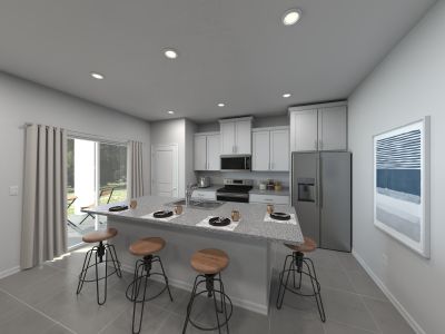 Virtual rendering of kitchen in Asher floorplan