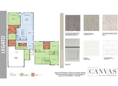 Design Selections.  Home is under construction and selections are subject to change.