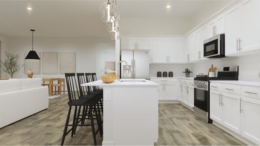 Kitchen with center island seating