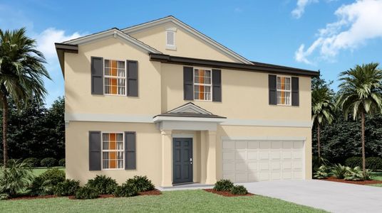 New construction Single-Family house 13118 Calcite Blue Ave, Wimauma, FL 33598 Raleigh II- photo 0 0