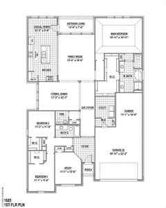 New construction Single-Family house 1800 Flowerfield Lane, Mansfield, TX 76063 Plan 1685- photo 1 1