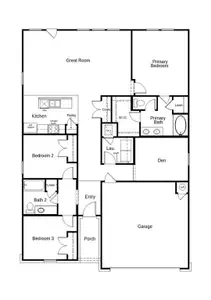 This floor plan features 3 bedrooms, 2 full baths, and over 1,600 square feet of living space