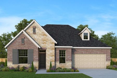 New construction Single-Family house 10011 Starry Night Lane, Manvel, TX 77578 The Finley- photo 0