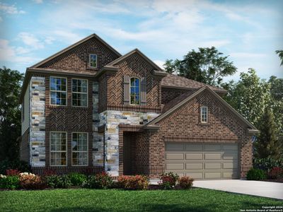 New construction Single-Family house 29215 Angelfish Blvd, Boerne, TX 78006 The Evergreen (4011)- photo 0