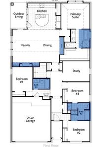 New construction Single-Family house 1640 Seekat Drive, New Braunfels, TX 78132 Monet Plan- photo