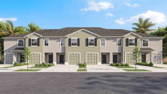 New construction Townhouse house 11127 Crescent Deer Drive, Land O' Lakes, FL 34638 Vale- photo 0