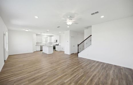 Spacious gathering room*real home pictured