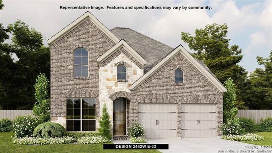 New construction Single-Family house 9940 Heeler Hand Trail, San Antonio, TX 78254 Design 2442W- photo 0
