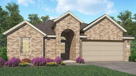 New construction Single-Family house 17123 Sunflower River Drive, Hockley, TX 77447 Brenham II- photo 0