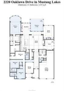 New construction Single-Family house 2220 Oaklawn Drive, Celina, TX 75009 292 Plan- photo