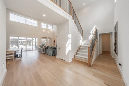 Beautiful light color wood floors.