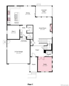 Structural options added: Fireplace, built-in appliance 1, additional sink at secondary bath, plumbing rough-in at unfinished basement.