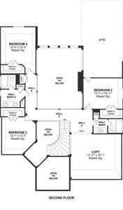 The Andrew floor plan by K. Hovnanian Homes. 2nd Floor shown. *Prices, plans, dimensions, features, specifications, materials, and availability of homes or communities are subject to change without notice or obligation.