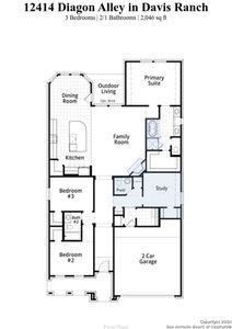 New construction Single-Family house 12414 Diagon Alley, San Antonio, TX 78254 Amberley Plan- photo