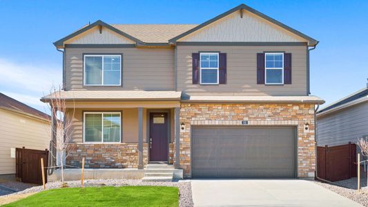 New construction Single-Family house 255 S Vandriver Way, Aurora, CO 80018 HENLEY- photo 0