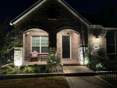 Night view of the Front of the house.