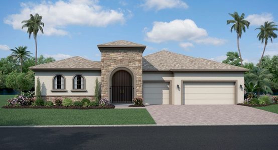 New construction Single-Family house Courtyard 1 (Palm Collection), 15303 Serengeti Boulevard, Spring Hill, FL 34610 - photo