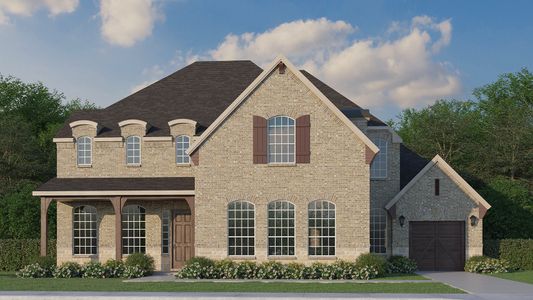 Plan 856 Elevation A with Stone