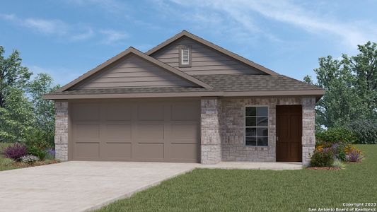 New construction Single-Family house 6323 Fairtime Road, San Antonio, TX 78252 The Diana- photo 0