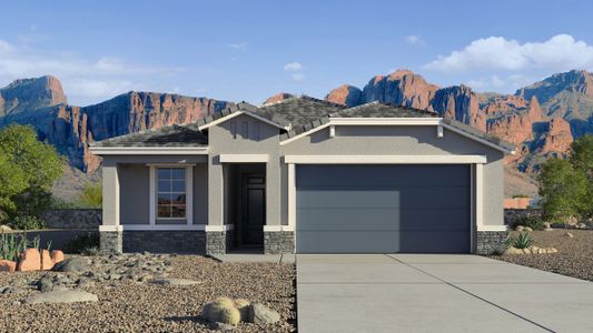 New construction Single-Family house 18255 N San Juan St, Maricopa, AZ 85138 Pelican- photo 0