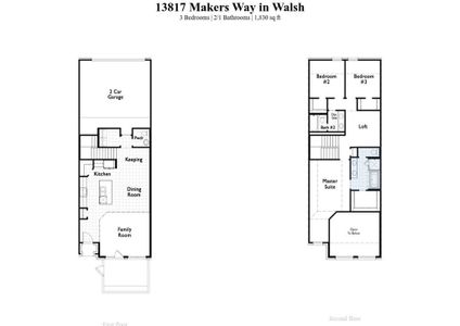 New construction Townhouse house 13817 Makers Way, Aledo, TX 76008 Berkley Plan- photo 2