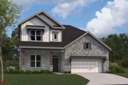 New construction Single-Family house 125 White Magnolia Cove, Georgetown, TX 78628 Franklin II- photo 0 0