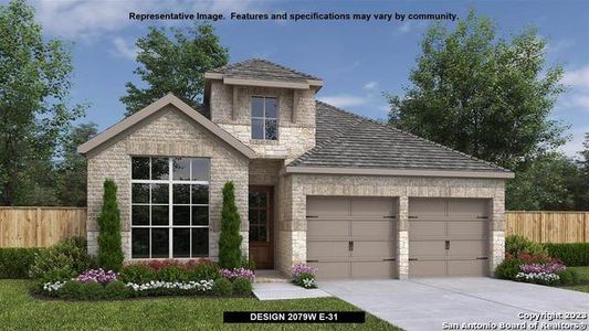 New construction Single-Family house 671 Vireos Street, New Braunfels, TX 78132 2079W- photo 0