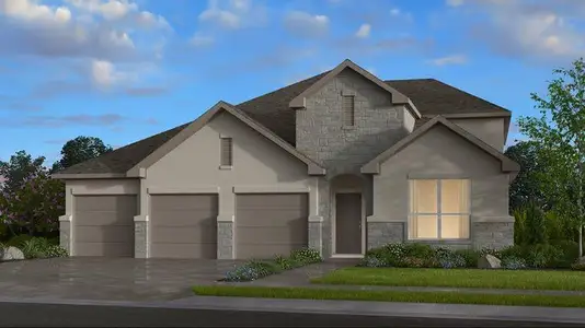 New construction Single-Family house 657 Jackson River Loop, Kyle, TX 78640 Chrysolite- photo 0
