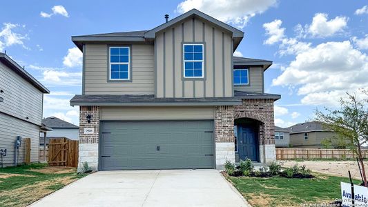 New construction Single-Family house 15539 Peppercorn Isle, Von Ormy, TX 78073 The Kate- photo 0