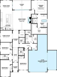 The Glasgow floor plan by K. Hovnanian Homes. 1st Floor Shown. *Prices, plans, dimensions, features, specifications, materials, and availability of homes or communities are subject to change without notice or obligation.