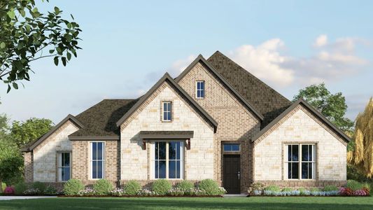 Elevation B with Stone | Concept 2796 at Massey Meadows in Midlothian, TX by Landsea Homes