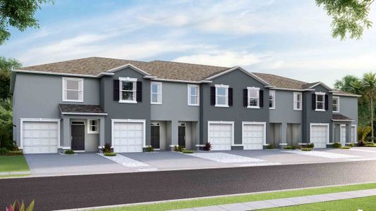 New construction Townhouse house 16634 Grotto Steam Pl, Wimauma, FL 33598 Vale- photo 1 1