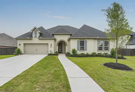 New construction Single-Family house 8914 Sierra Nevada Dr., Manvel, TX 77578 Plan 6010 Elevation B- photo 0