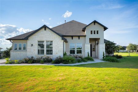 New construction Single-Family house 77 Sierra Mosca Trail, Liberty Hill, TX 78642 Blanco- photo 0 0