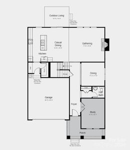 Structural options added include: gas fireplace, study, tray ceiling in owner's suite.