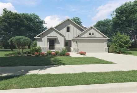 New construction Single-Family house 215 Gullivers Dr, Elgin, TX 78621 Heisman | Trinity Ranch- photo 0